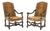 Louis XIII Walnut and Velvet Upholstery Fauteuils, 17th Century, Pair For Sale