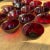 Mid 20th Century Vintage Deep Ruby Red Pebbled Glass Small Bowls- Set of 15 For Sale - Image 5 of 12