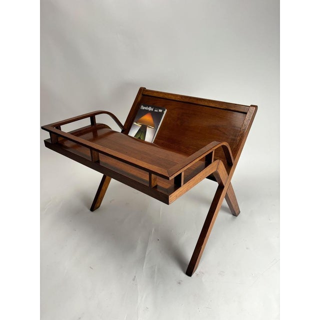 Mid-Century Modern Italian Wooden Magazine Rack, 1950s For Sale - Image 10 of 13