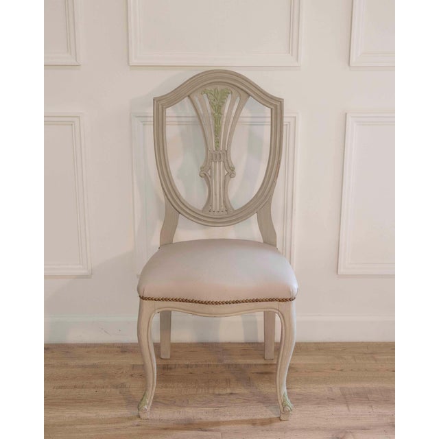 French Set of Ten Louis XV–Louis XVI Transition Style Chairs, France, 20th Century For Sale - Image 3 of 18