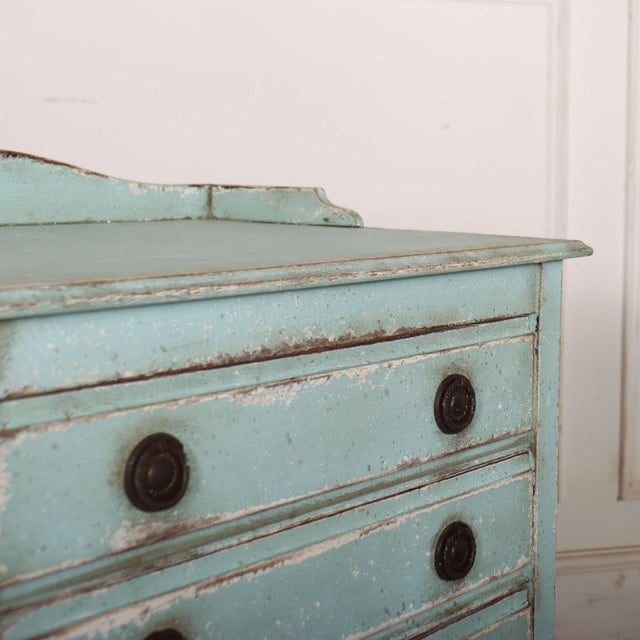 Brown English Painted Bedside Cabinet, 1890s For Sale - Image 8 of 10