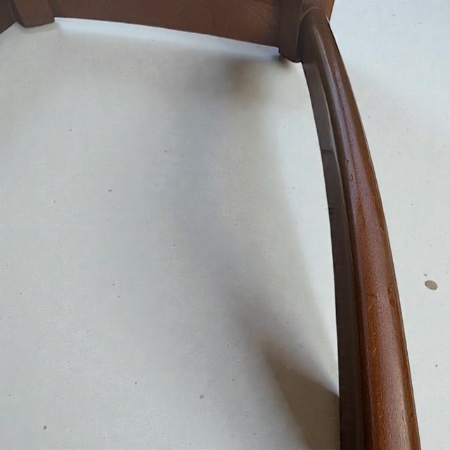 1960s Vintage Mid-Century Modern End Table With Sculpted Wood Base, C. 1960s For Sale - Image 5 of 9