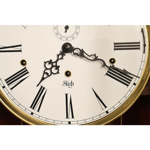 Sligh Dorset Flame Mahogany Grandfather Clock For Sale - Image 16 of 18