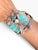Vintage Navajo Style Sterling Silver Turquoise & Spiny Oyster Butterfly Cuff Bracelet For Sale - Image 12 of 12
