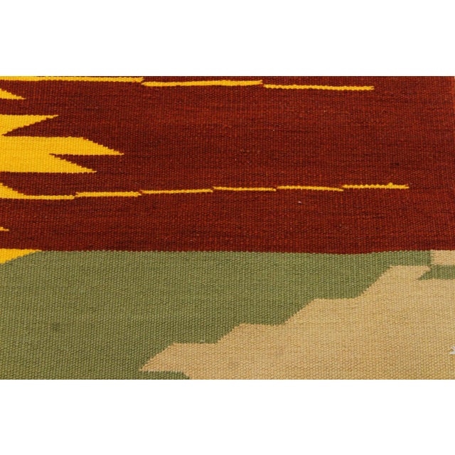 Tribal Kilim Grey Blue Wool Rug - 7'10" X 9'11" For Sale In New York - Image 6 of 7