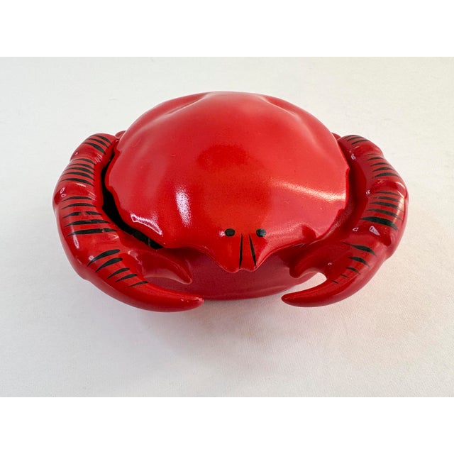Ceramic Mid-Century Crab Cocottes Set of 4 Lidded Dishes For Sale - Image 7 of 14