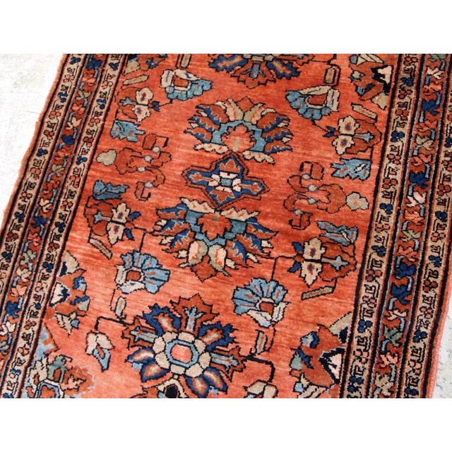 1920s Handmade Antique Persian Lilihan Rug For Sale In New York - Image 6 of 7