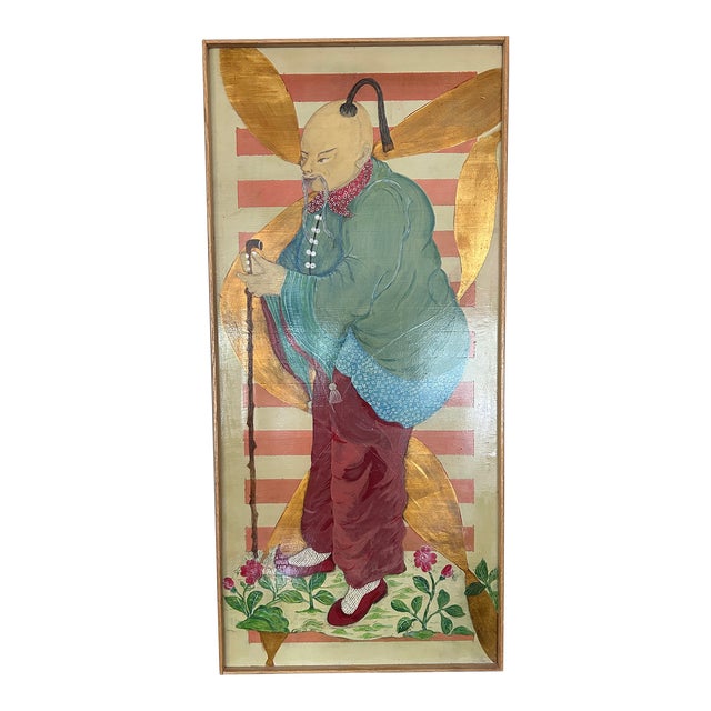 Contemporary Chinoiserie Figural Paintings on Panels -A Pair For Sale
