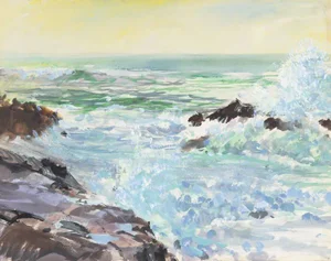 'Breaking Surf, San Diego' by Richard Gabriel Chase, Worcester Art Museum School