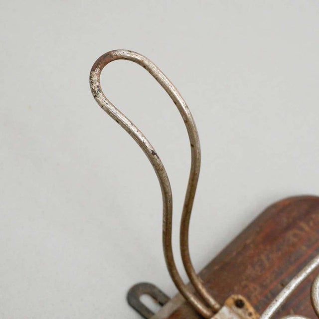 Wood Wood and Metal Coat Rack, 1940s For Sale - Image 7 of 11