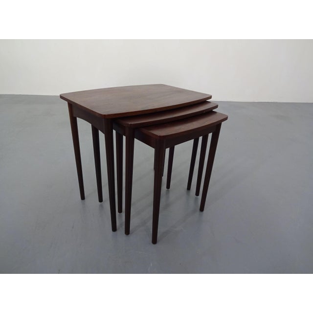 Brown Danish Rosewood Nesting Tables, 1960s, Set of 3 For Sale - Image 8 of 16
