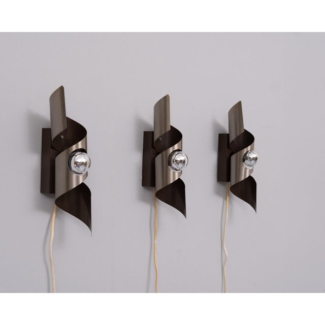 Space Ace Wall Sconces from Raak, 1970s, Set of 3 For Sale - Image 3 of 8