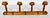 Brown Early 1900s French Faux Bamboo Four Peg Coat/Hat Rack For Sale - Image 8 of 12