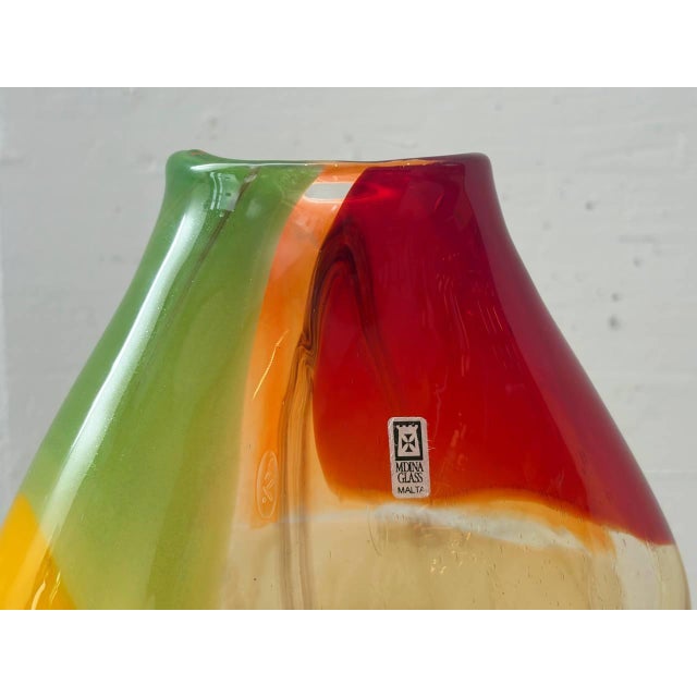 Studio Glass Vase fro Mdina Glass, Malta, 1970s For Sale - Image 11 of 17