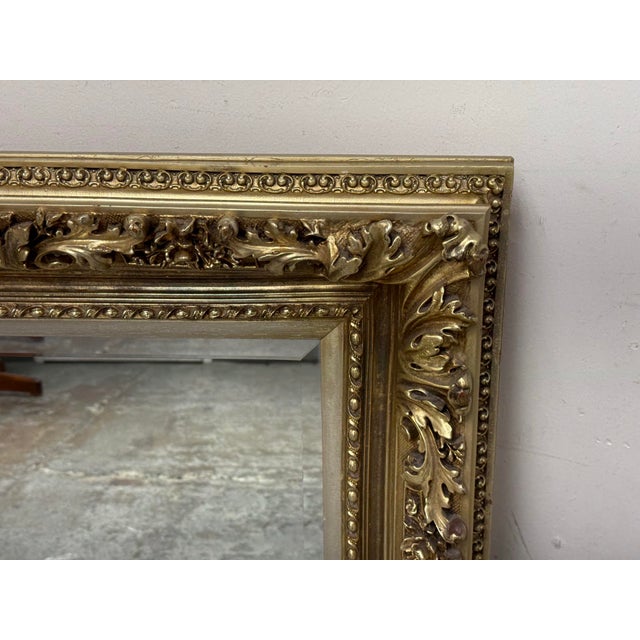 Vintage Gold Finish Ornate Wall Mirror For Sale - Image 10 of 12
