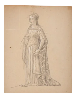 Theatrical Costume - Original Drawing - 19th Century 19th Century