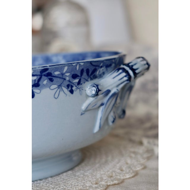 Antique Mimosa Salad Bowl in Earthenware from U&C Sarreguemines For Sale - Image 4 of 8