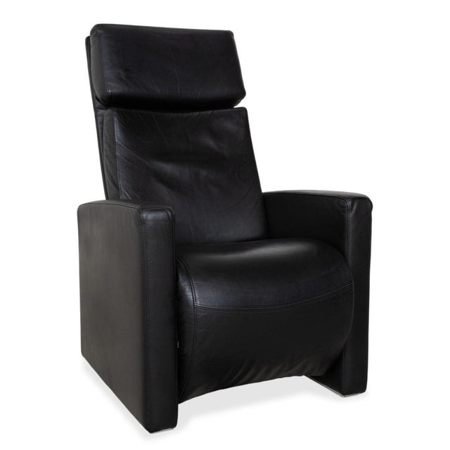 Modern Ego High Back Armchairs in Black Leather from Rolf Benz, Set of 2 For Sale - Image 3 of 18
