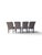 Late 20th Century Set of Four Contemporary Striped Parsons-Style Dining Chairs For Sale - Image 9 of 9