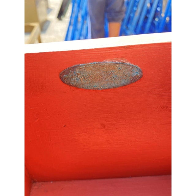 Late 20th Century Breast Cancer Awareness Ribbon 3 Drawer White Carved Wood Chest Nightstand For Sale - Image 10 of 11