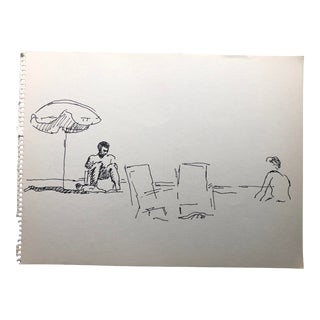 1970s Caribbean Beach Scene by Hayward Cirker For Sale