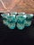 Vintage Mid Century Set Six Aquamarine Moser Glasses For Sale - Image 10 of 11