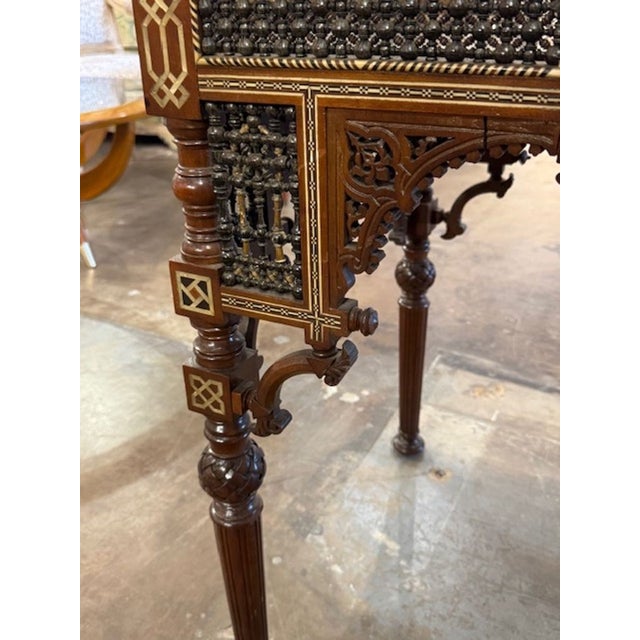 Black Syrian Carved Vitrine Table For Sale - Image 8 of 8