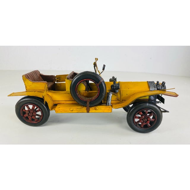 Mid Century Vintage Handmade Antique Automobile Model. For Sale - Image 10 of 10