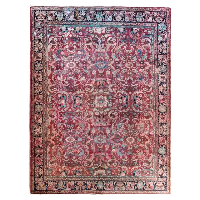 Early 20th Century Persian Mahal Rug For Sale - Image 13 of 13