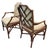 Palecek Palecek Pavilion Rattan Arm Chair Set, a Pair, Custom Greek Key Upholstery For Sale - Image 4 of 12
