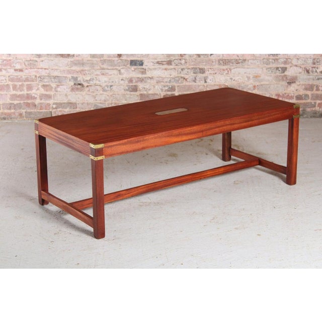 Mid-Century Modern Military Campaign Style Coffee Table by Kennedy Furniture for Harrods, 1950s For Sale - Image 10 of 11