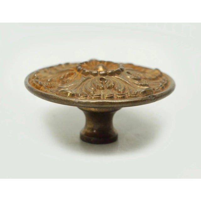 Traditional Antique Flat Spherical Drawer Pull For Sale - Image 3 of 5