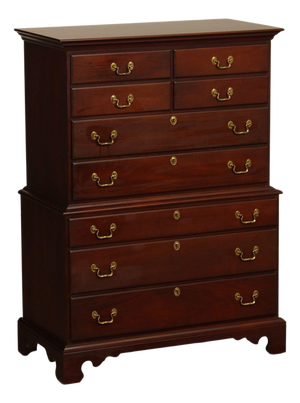 Link Taylor Chippendale Style Mahogany Chest on Chest