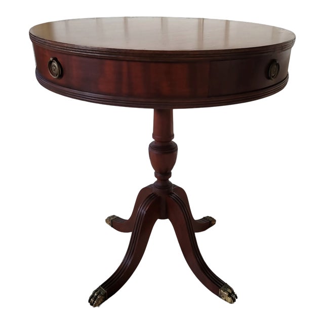 Imperial Furniture Grand Rapids Regency Style Mahogany Drum Pedestal