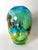Aquamarine Murano Glass Vase with Star-Shaped Florals by Berit Johansson, 1980s For Sale - Image 9 of 18