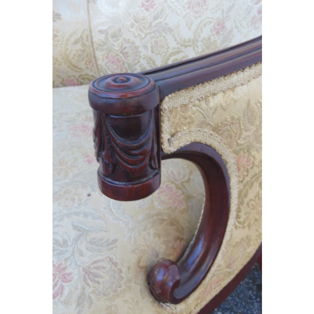 1940s Carved Mahogany Fireplace Living Bed Room Side Chairs a Pair 6277 For Sale - Image 15 of 18