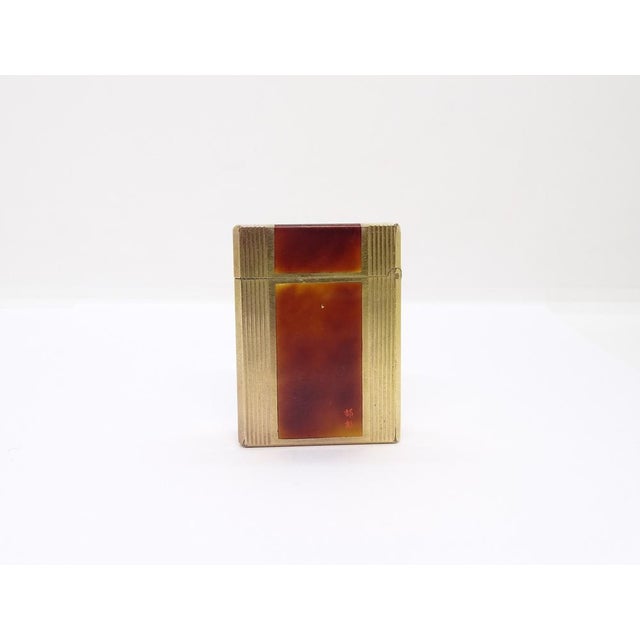 Brown Dupont Lighter in Gold and Chinese Lacquer, France, 1980s For Sale - Image 8 of 18