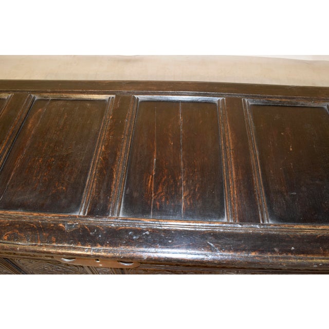Late 18th C. English Oak Blanket Chest For Sale - Image 12 of 13