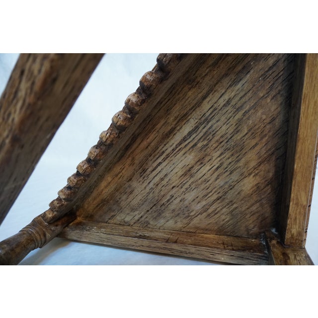 Low Beautifully Carved Wood Corner Table For Sale - Image 16 of 16