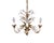 Gold Gilt Chandeliers with White Enamel Lily Flowers, 1950s For Sale - Image 8 of 8
