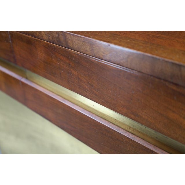 Italian Walnut Console with Brass Base, 1950s For Sale - Image 12 of 18