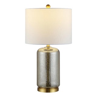 Novah 26" Metallic Table Lamp in Silver For Sale