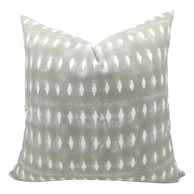 Fabdivine Cotton Cushion Cover With Block Print 14x36 Inch Thick Cotton White-Omji For Sale