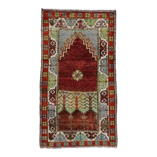 Vintage Turkish Oushak Throw Rug - 03'01 X 05'05 For Sale