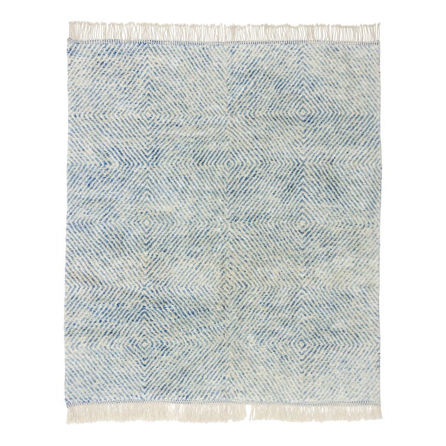 Hand-Knotted Wool Rug by Azele Studio For Sale