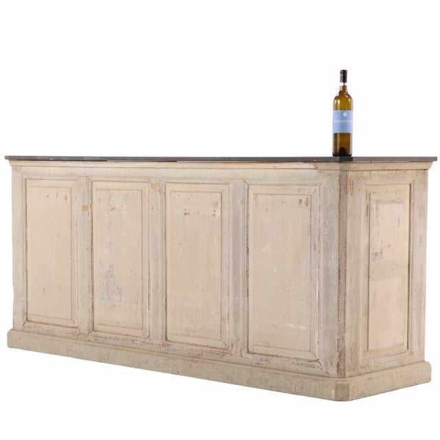 French Painted Counter With Belgian Bluestone Top, C 1880 For Sale In Philadelphia - Image 6 of 7