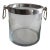 Circa 1970 French Silver Plated and Glass Champagne Bucket For Sale