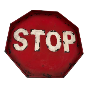 20th Century Stop Sign; American, Embossed Metal Sign