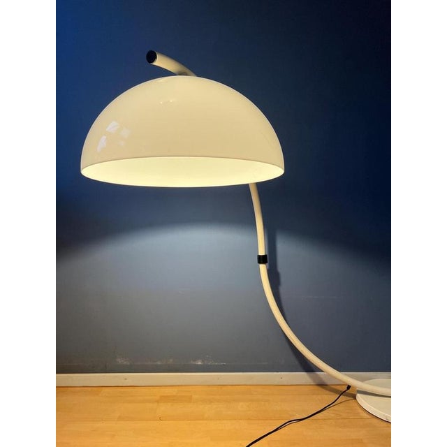 Mid-Century White Flexible Snake Mushroom Floor Lamp from Dijkstra For Sale - Image 11 of 11