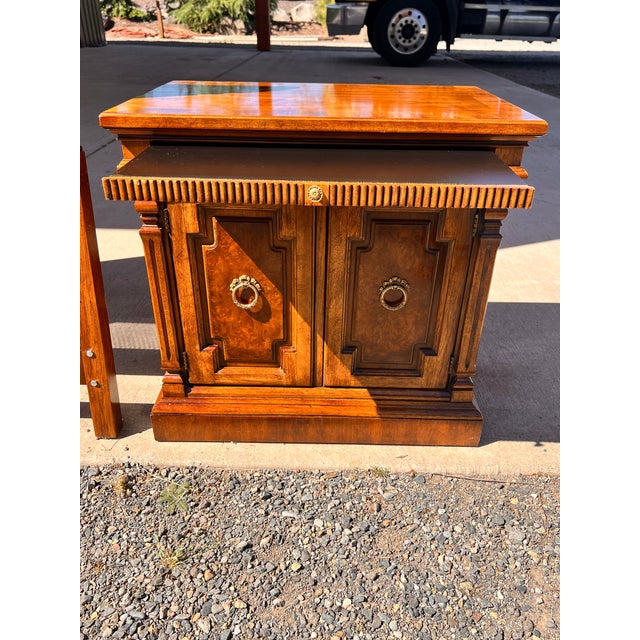 French Provincial Drexel Heritage Cameo Classics King Bedroom Set, 4 Pieces, Cane & Burlwood, Vintage 1970s For Sale - Image 3 of 15